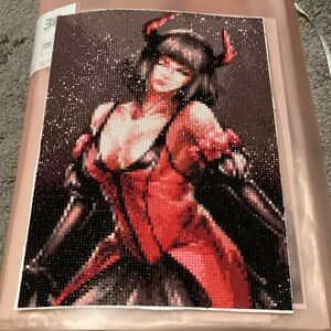 Red and Black Devil Costume Art